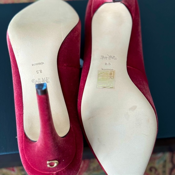 Coach Skyler Velvet Leather Pumps US 8.5B EU 39 - Picture 4 of 6